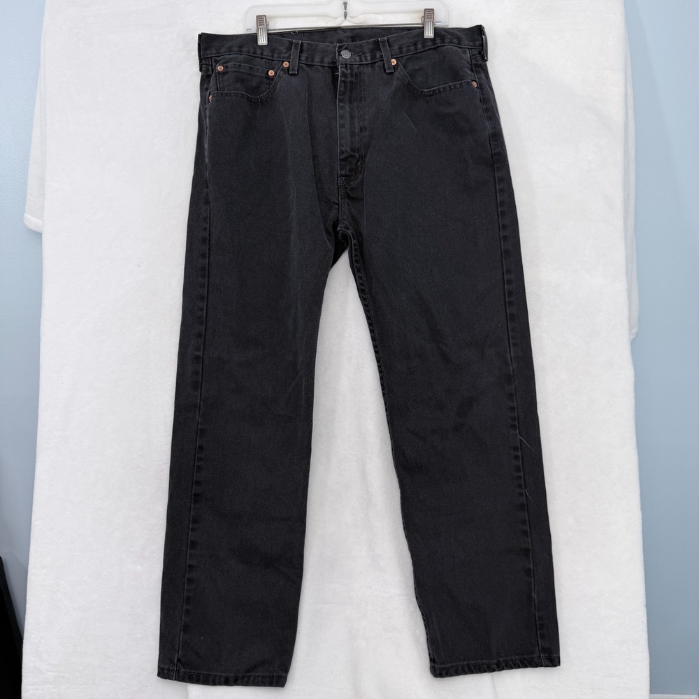 Leivs 505 Jeans Mens 38x30 Black Regular Straight
